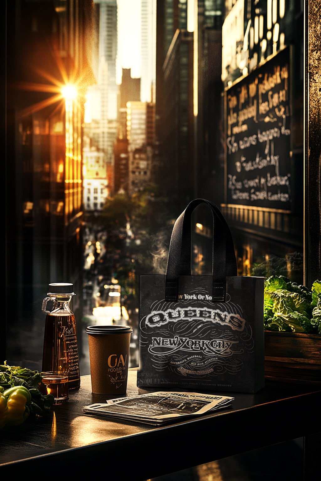 Queens Cartouche Holiday Bundle – Full Set, Print, Pillow, and Tote Gift Set by Rebelfy