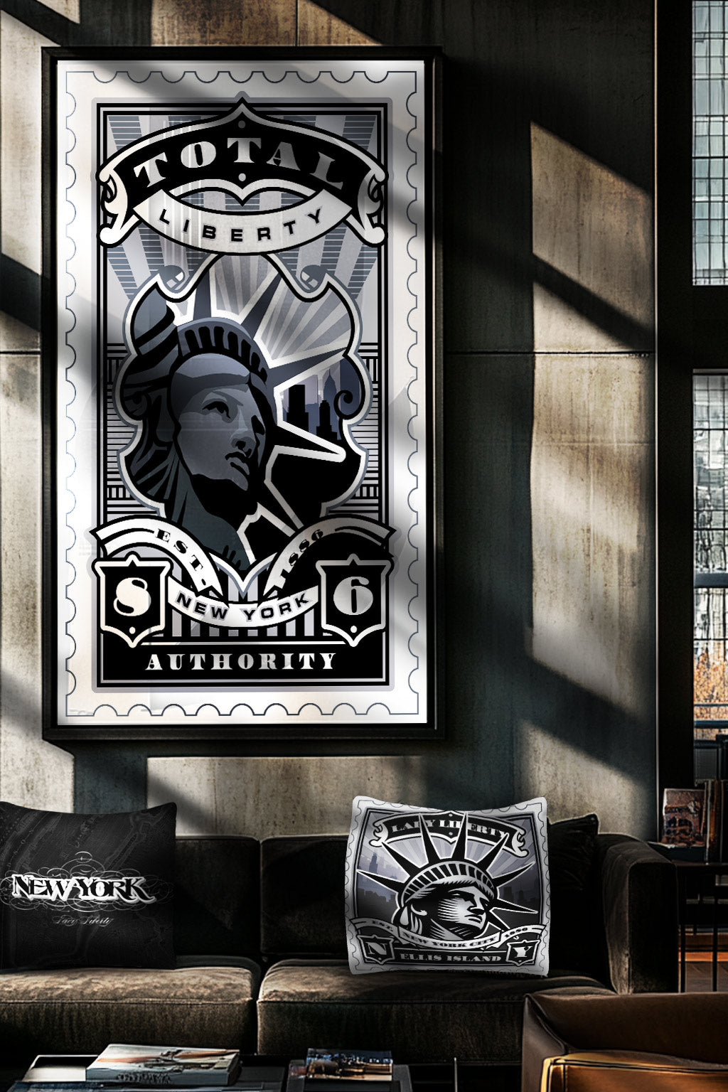 Statue of Liberty Landmark Gift Set – Print, Pillow, and Tote Bundle by Rebelfy