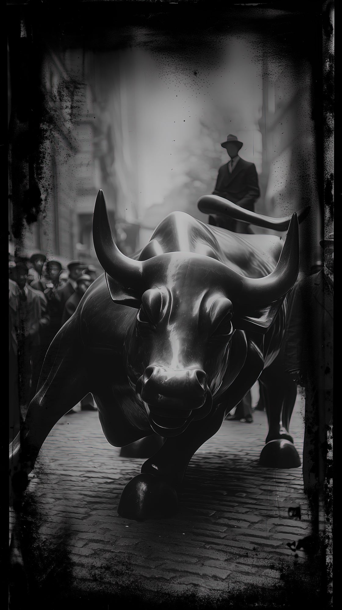 Wall Street Bull Archival Photo – Fine Grain Panchromatic Series