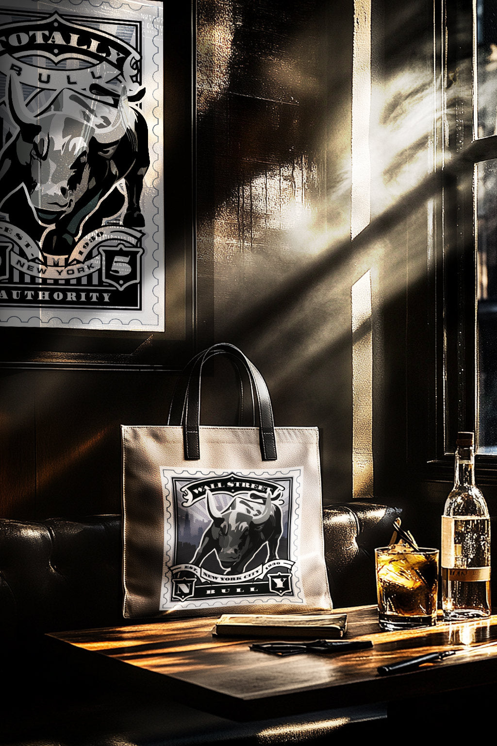 Wall Street Bull Landmark Gift Set – Print, Pillow, and Tote Bundle by Rebelfy