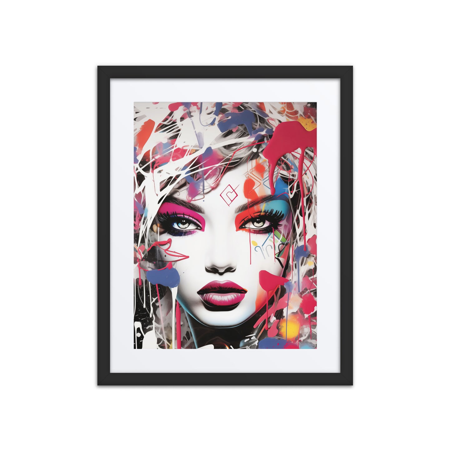 A vibrant print from the original painting, featuring bold patterns and energetic colors that evoke fearless creativity in a street art style.