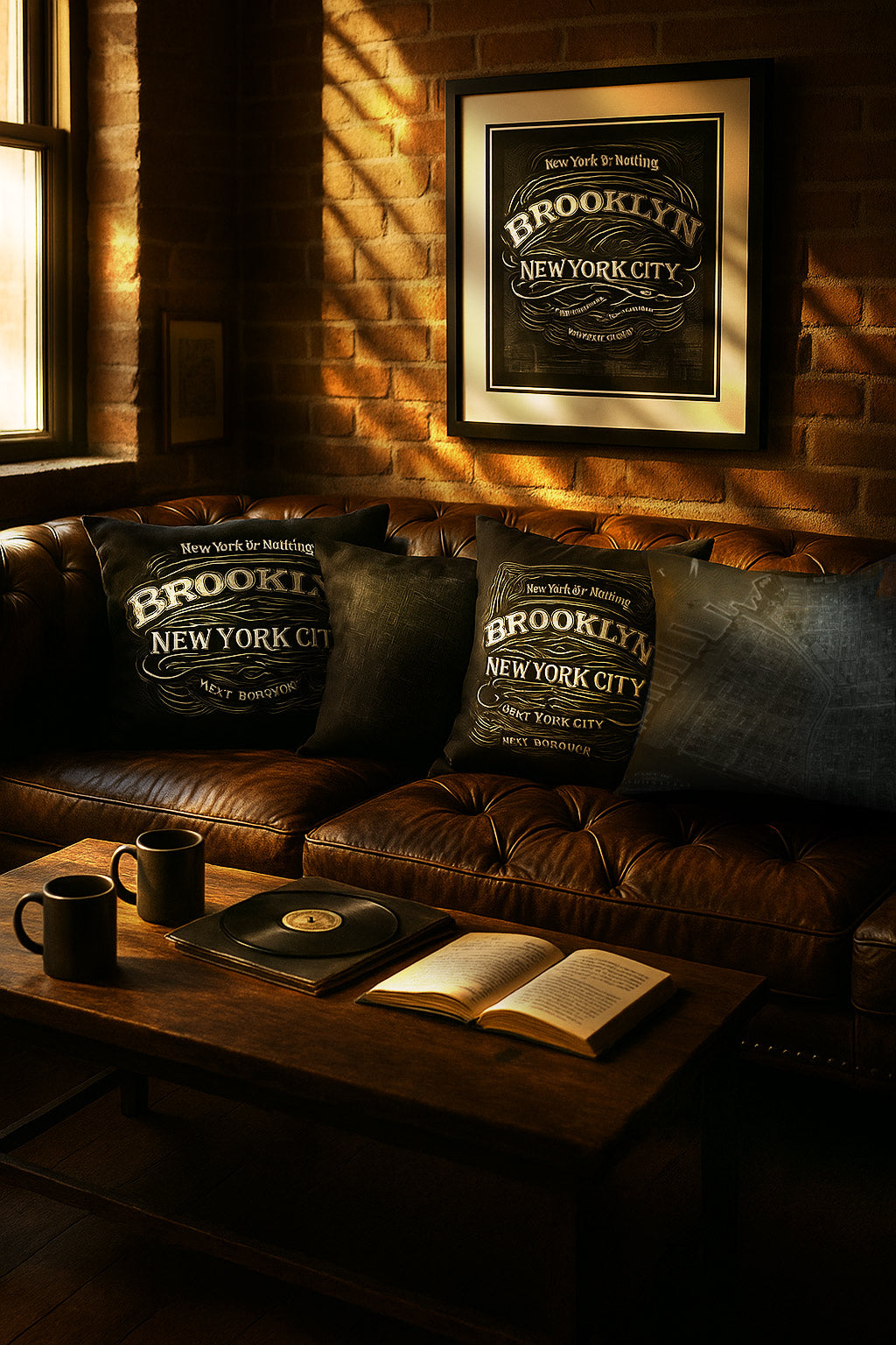 NYC Brooklyn Cartouche Print