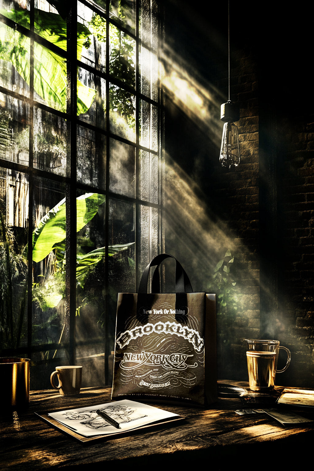 Brooklyn Cartouche Holiday Bundle – Compact Set, Pillow and Tote Gift Set by Rebelfy