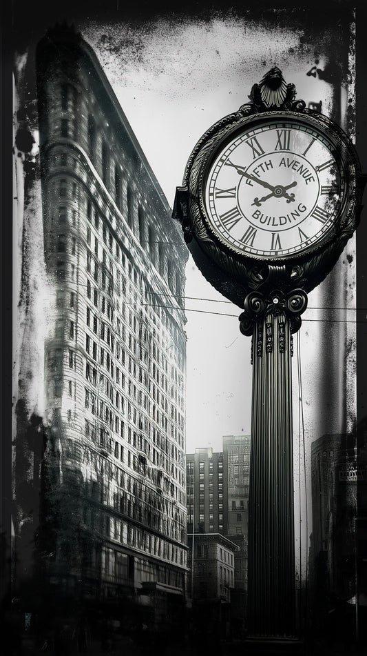 Fifth Avenue Clock Archive Photo – Dry Plate Series