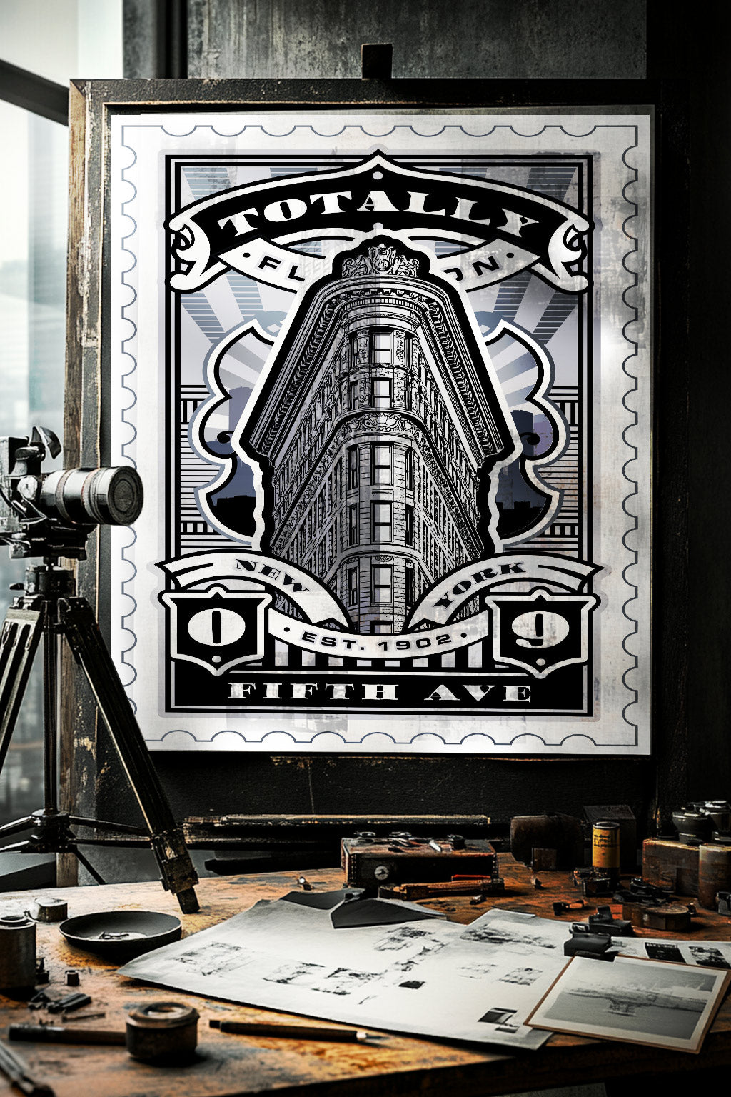 Flatiron Building Landmark Gift Set – Print, Pillow, and Tote Bundle by Rebelfy