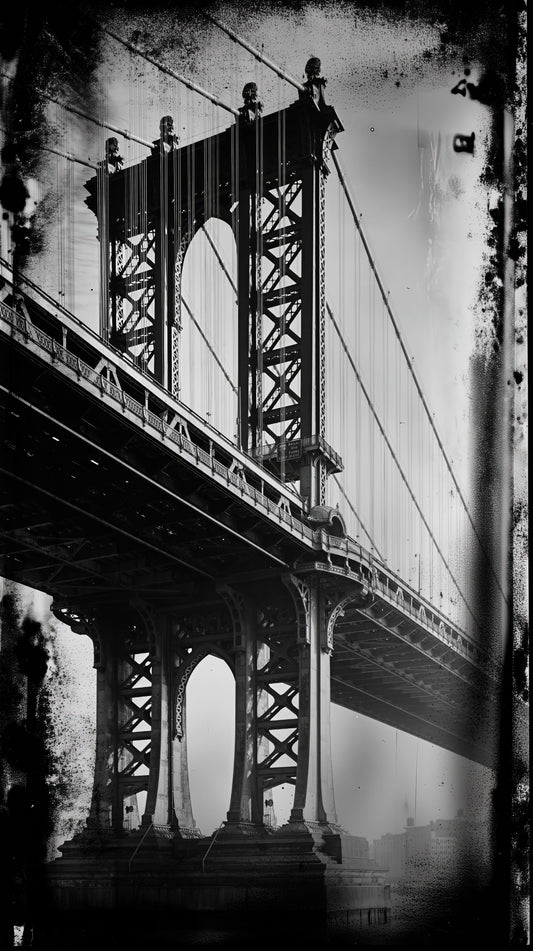 Manhattan Bridge Archival Photo – Wet Plate Collodion Series