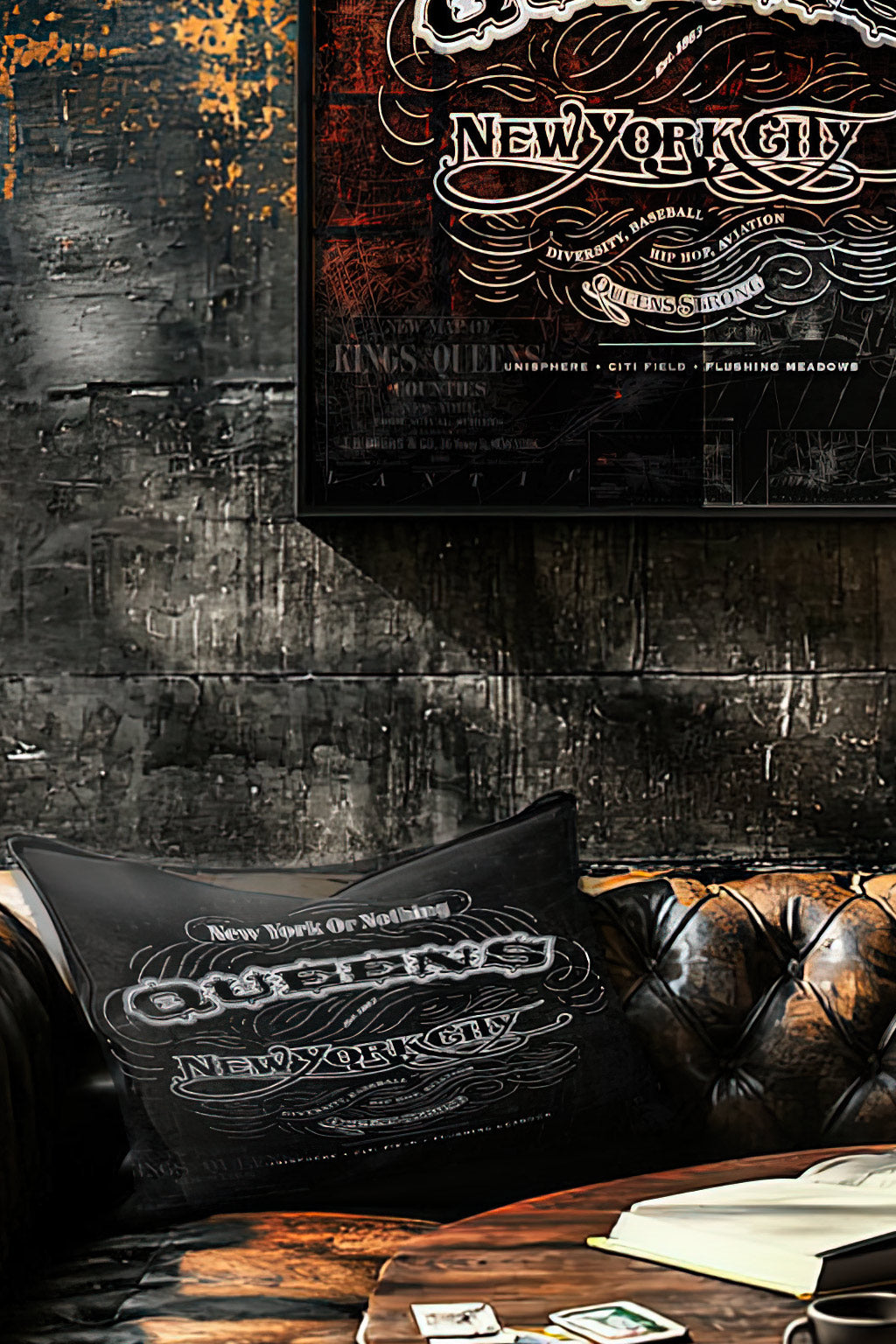 Queens Cartouche Holiday Bundle – Full Set, Print, Pillow, and Tote Gift Set by Rebelfy