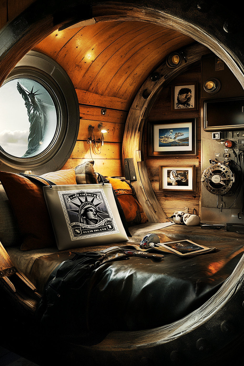 Statue of Liberty Landmark Gift Set – Print, Pillow, and Tote Bundle by Rebelfy