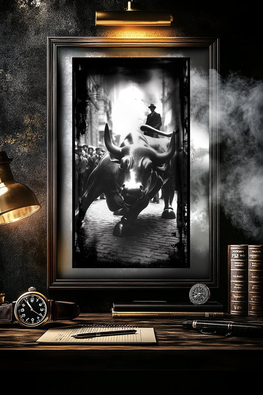 Wall Street Bull Archival Photo – Fine Grain Panchromatic Series