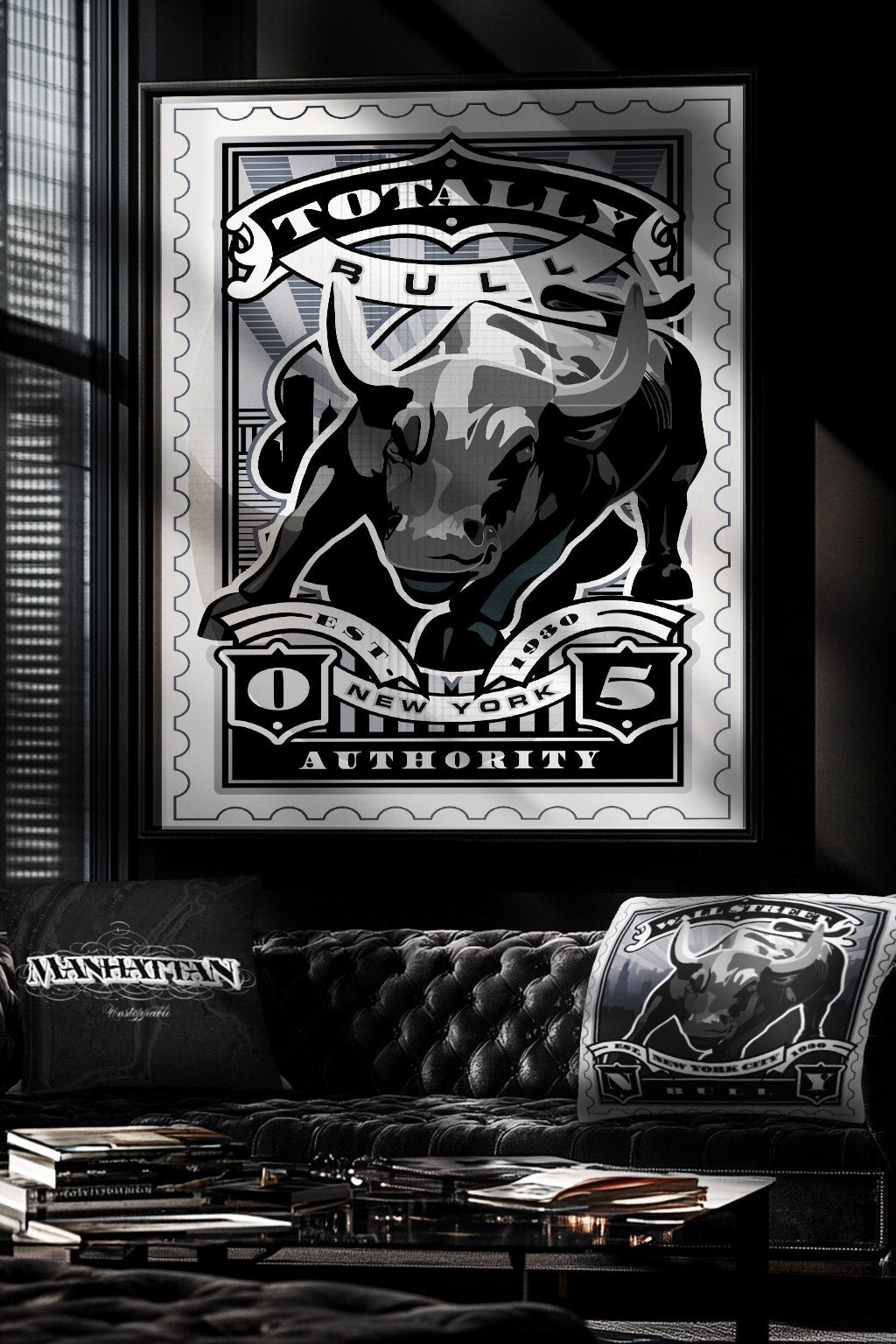 Wall Street Bull Landmark Gift Set – Print, Pillow, and Tote Bundle by Rebelfy